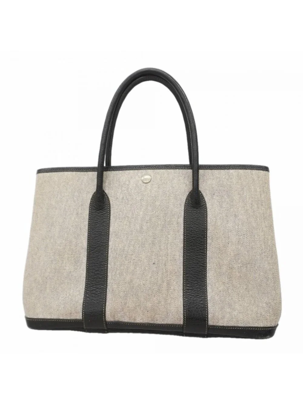 Hermes Tote Garden Party PM Toile Ash Black Silver